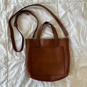 Madewell The Small Transport Crossbody leather tote, Brown